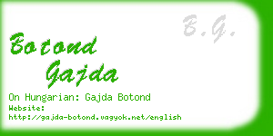 botond gajda business card